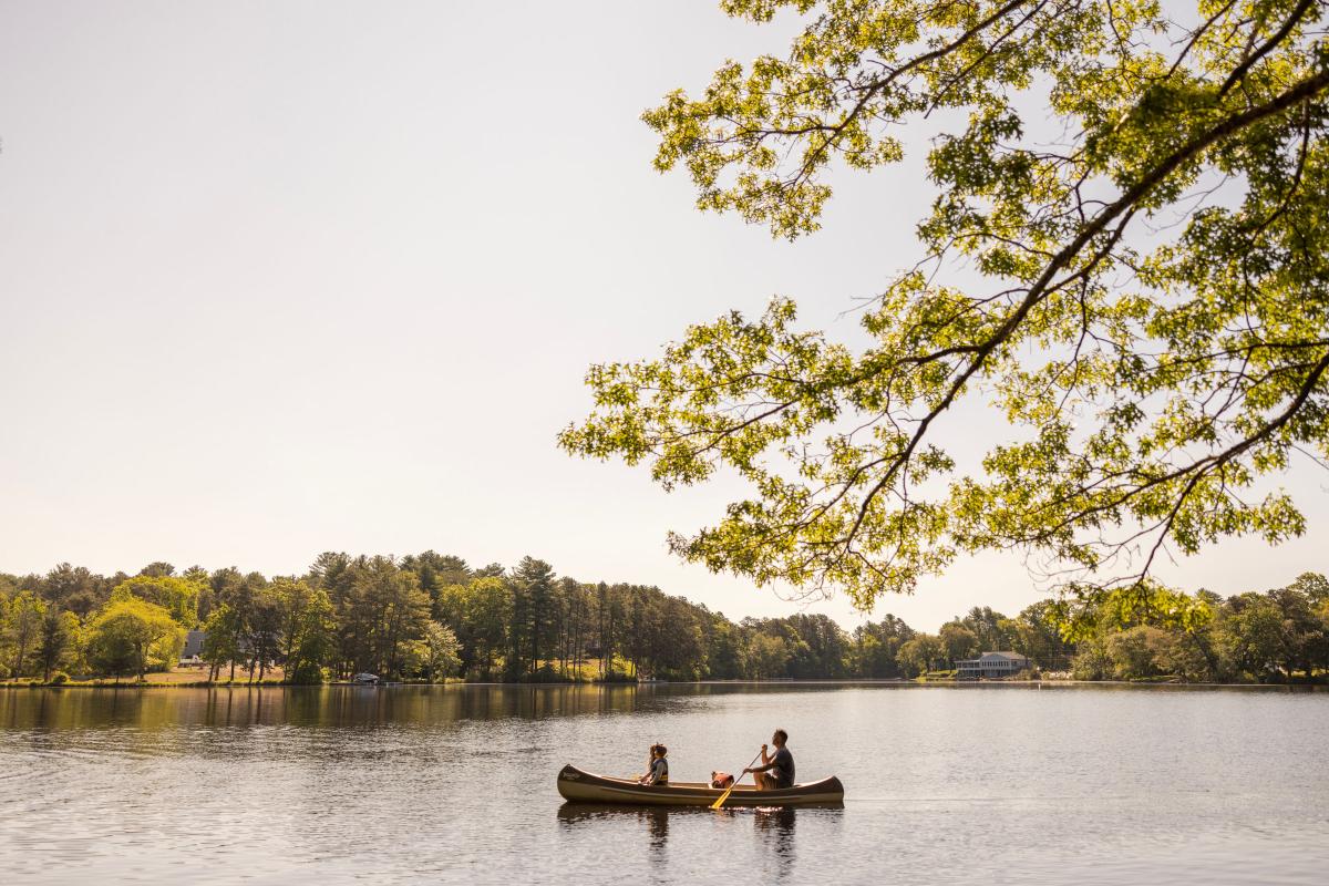 Canoe on a Pond